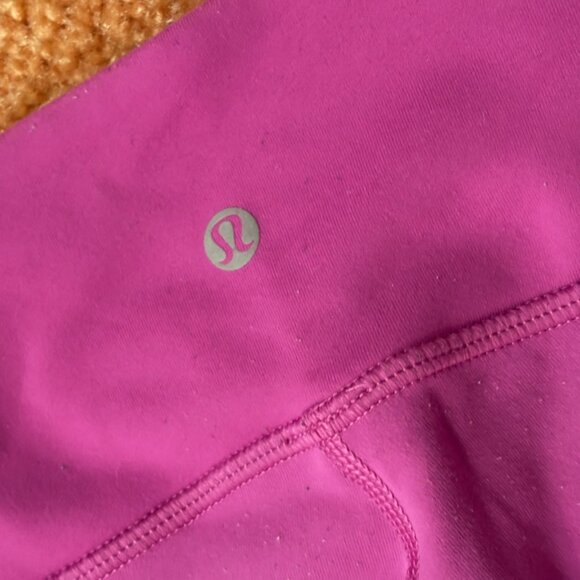 Lululemon Wunder Under Crop Reversible Mid Rise 21" Leggings Black/Violet Luon 4 - Picture 6 of 8